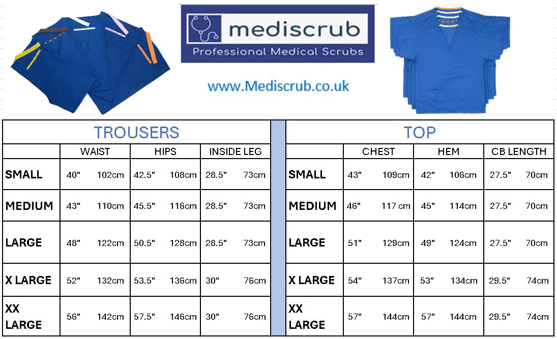 Medical Health Scrubs Royal Blue Short Sleeve V neck Top Unisex Men/Women