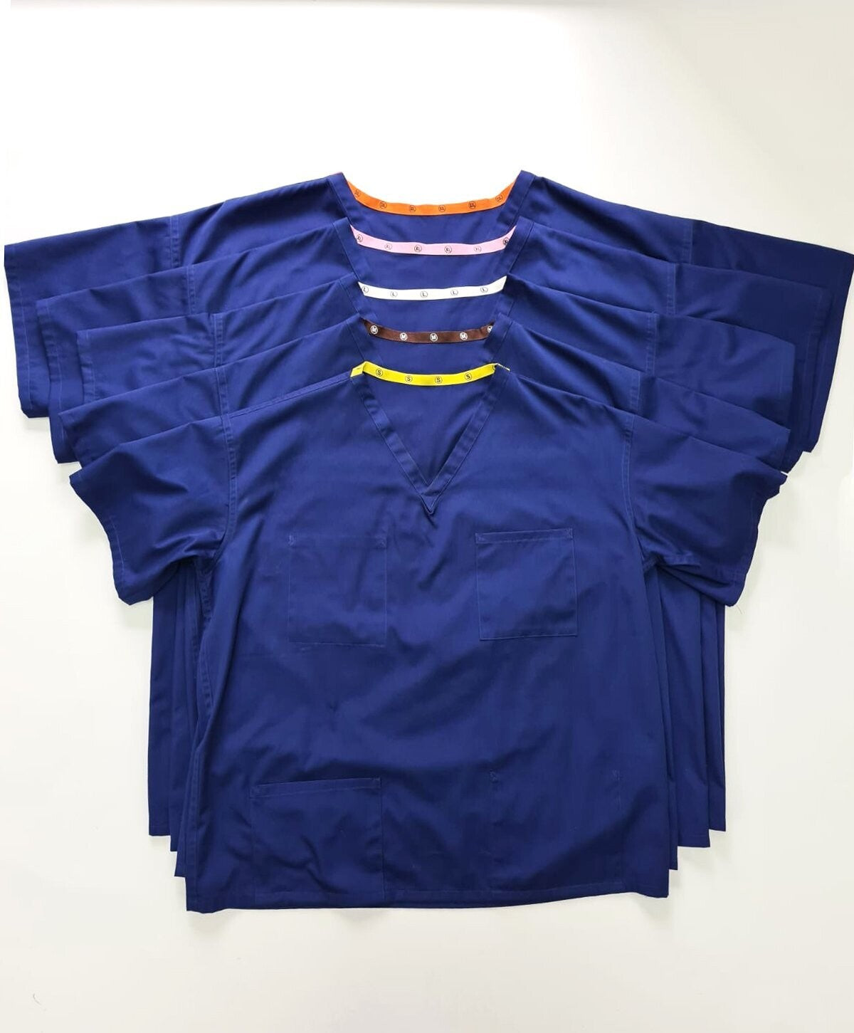 Medical Health Scrubs Royal Blue Short Sleeve V neck Top Unisex Men/Women