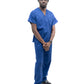 Medical Health Scrub Drawstring Blue Trousers Unisex Men/Women